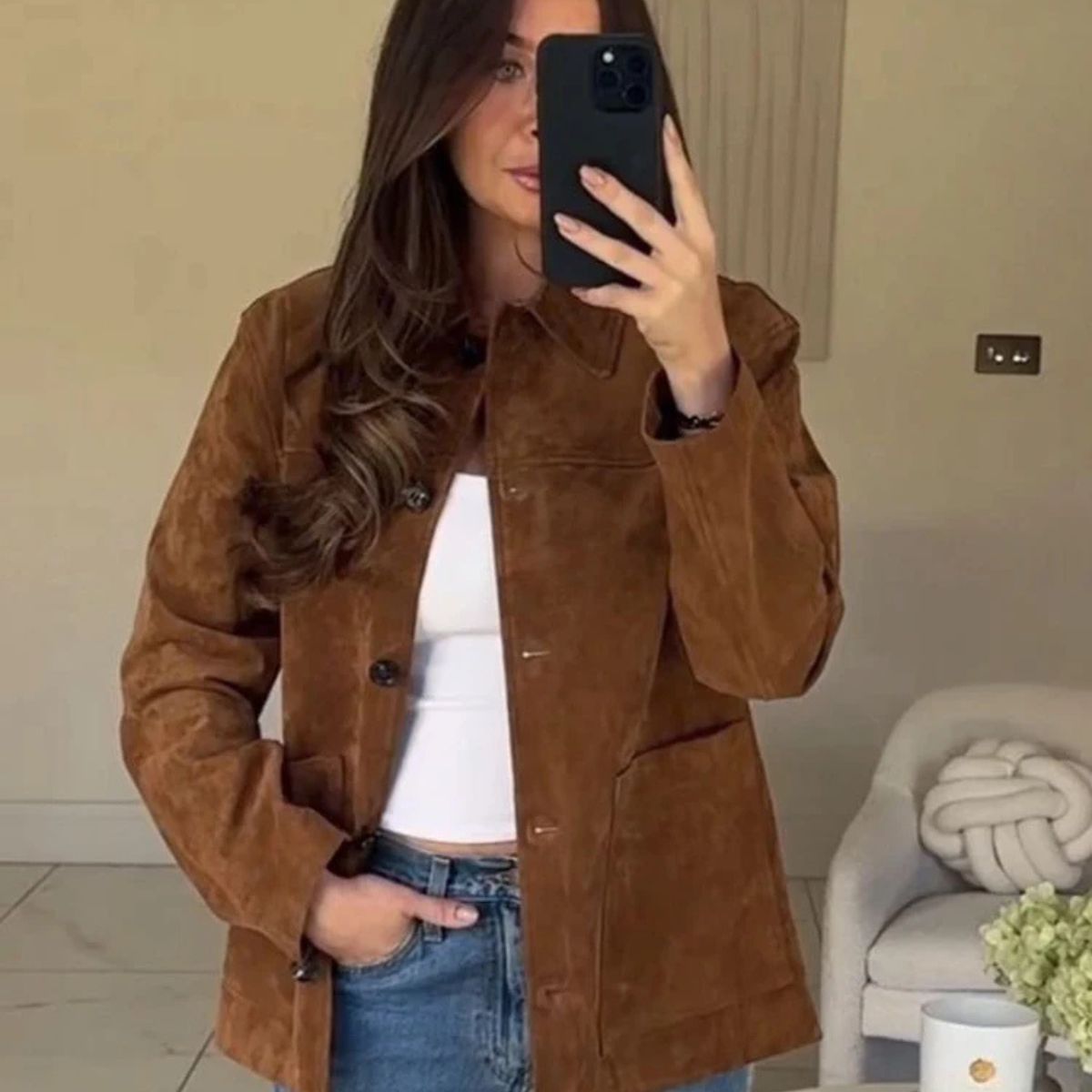 Vintage Suede Jacket for Women