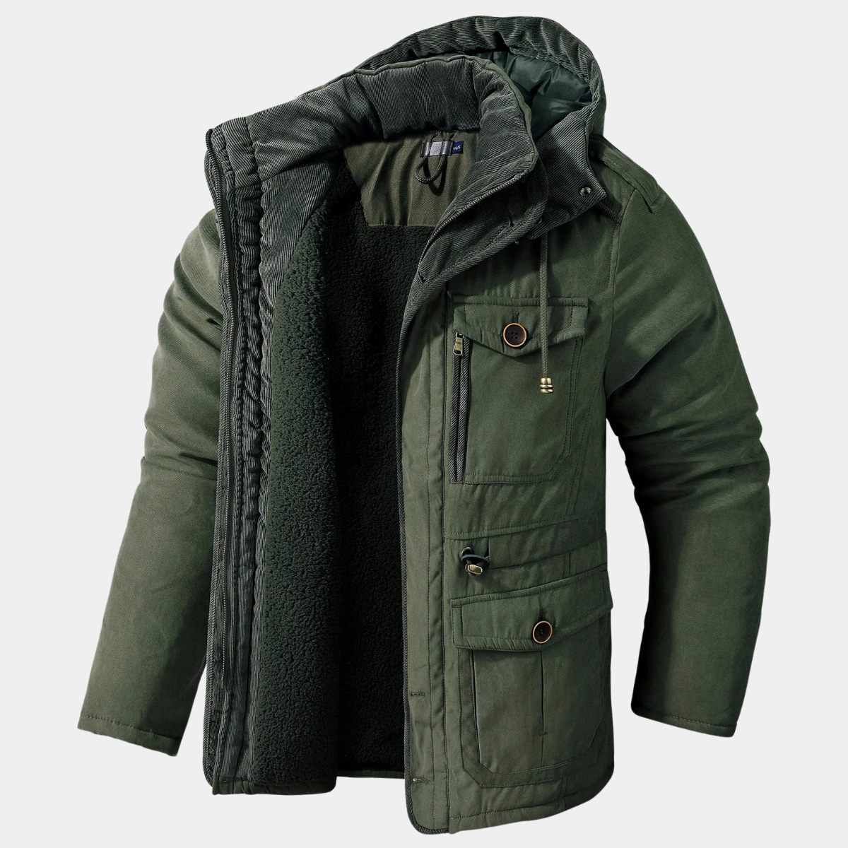 Thermal Parka for Men – Fleece Lined Winter Jacket