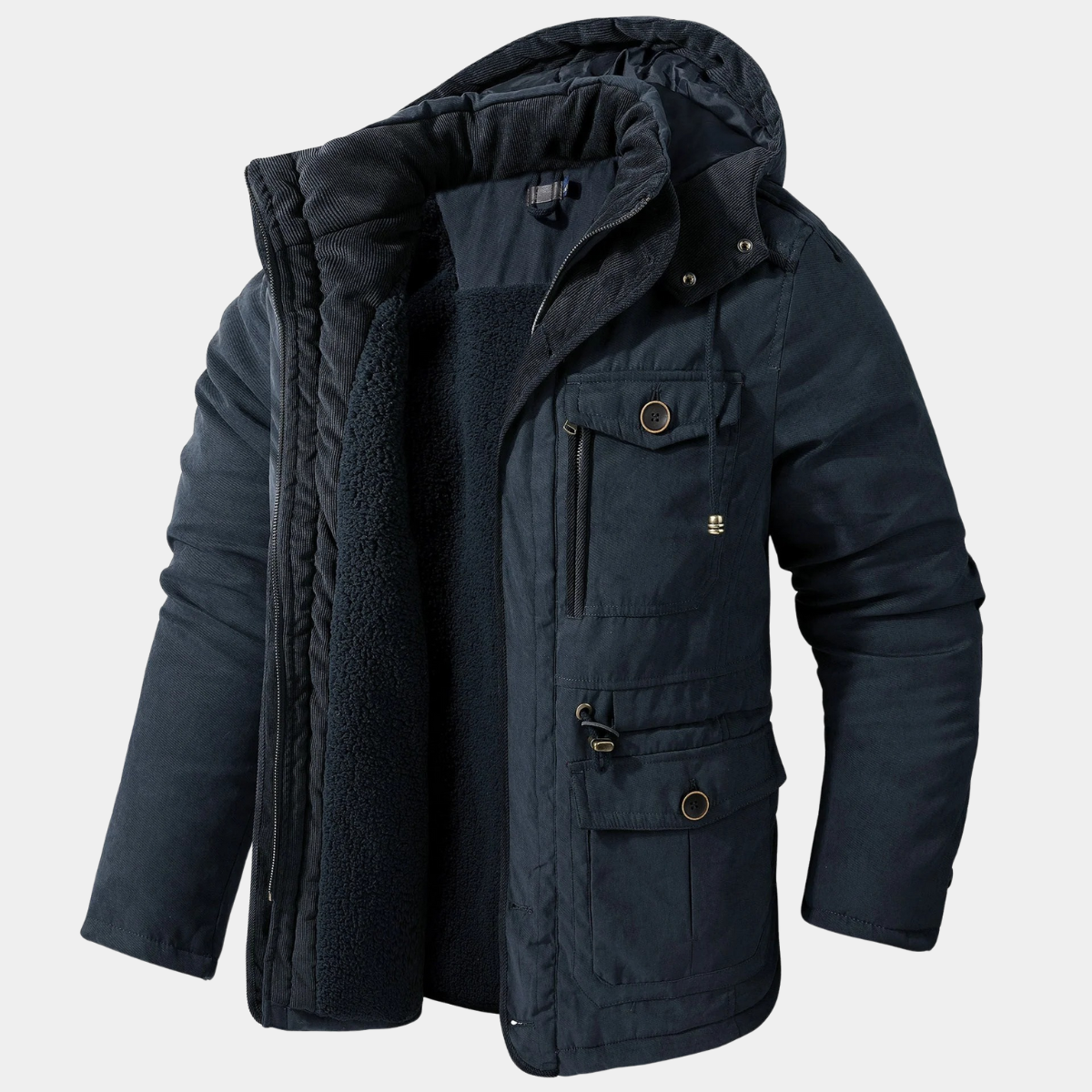 Thermal Parka for Men – Fleece Lined Winter Jacket
