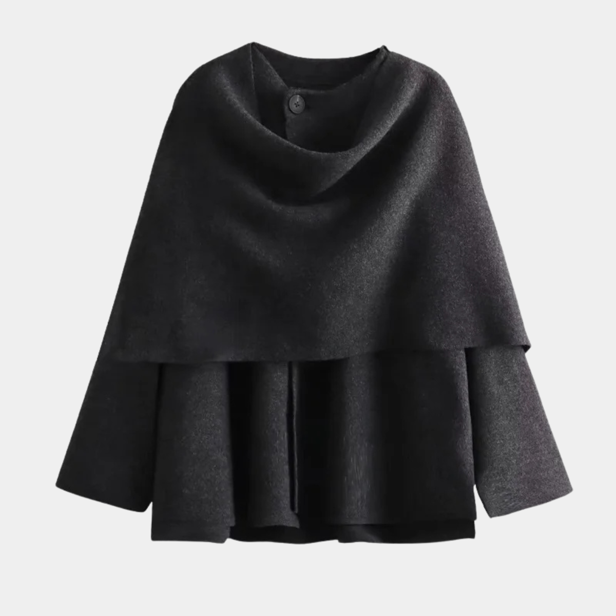 Short Knitted Coat with Scarf