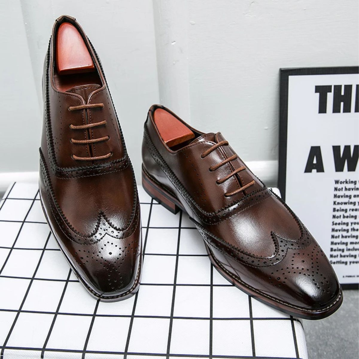 Brown Formal Shoes – Wingtip Leather