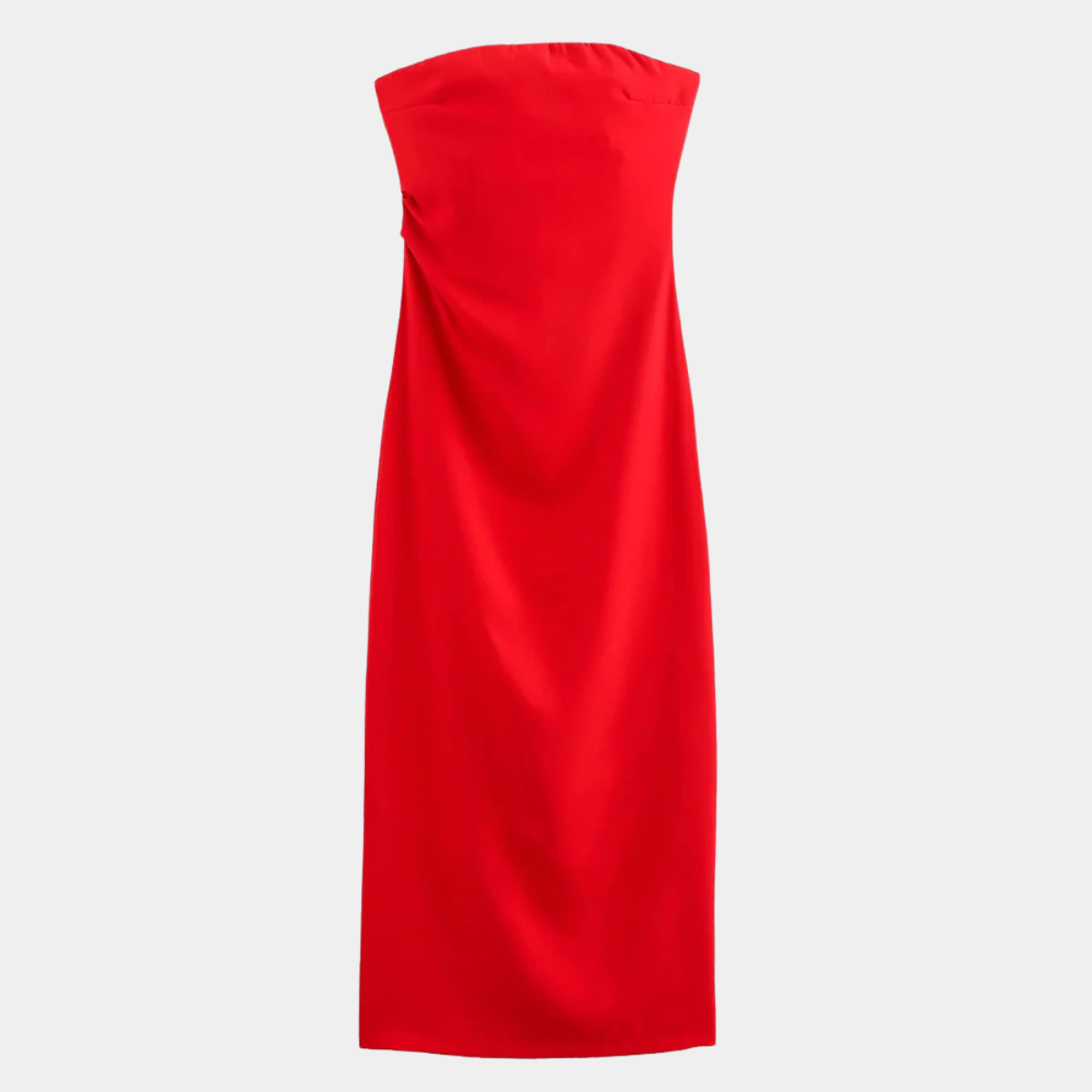 Strapless Midi Dress – Elegant Bodycon Evening Party Dress