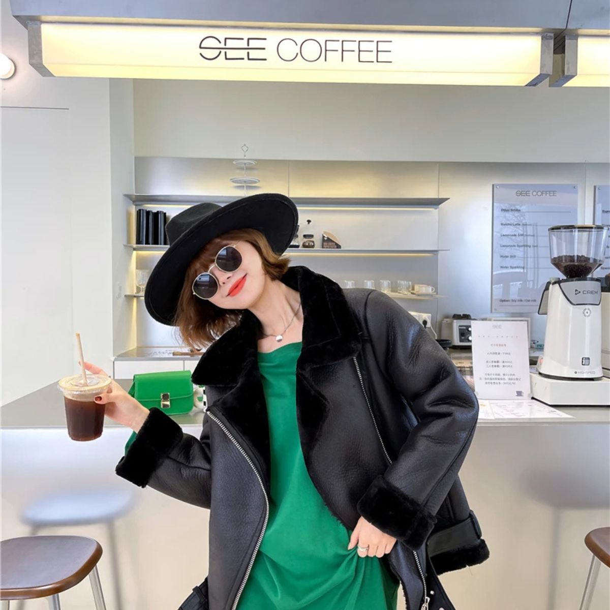Oversized Faux Fur Jacket – Warm Winter Coat