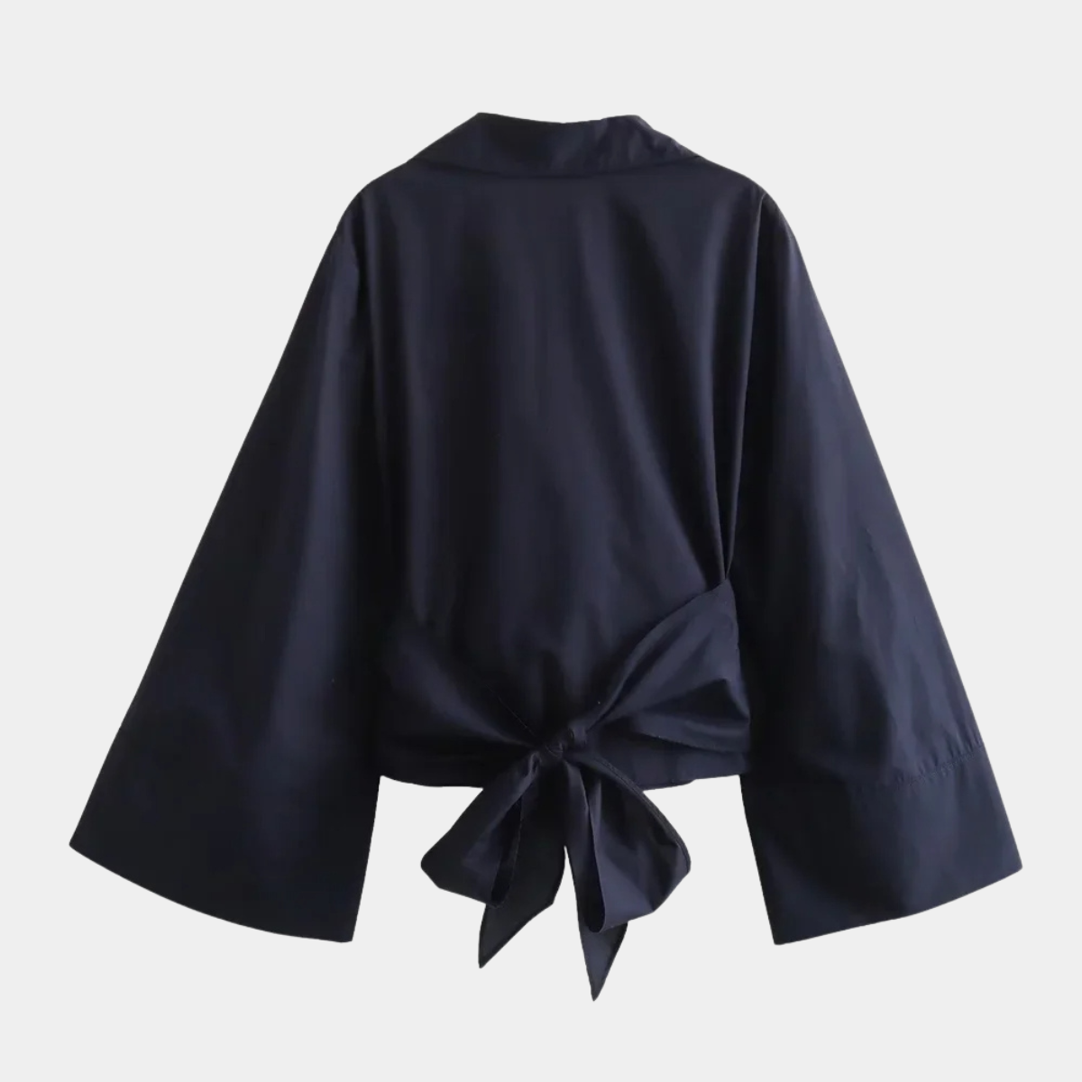 Wrap Tie Blouse – Elegant Long Sleeve Shirt Top