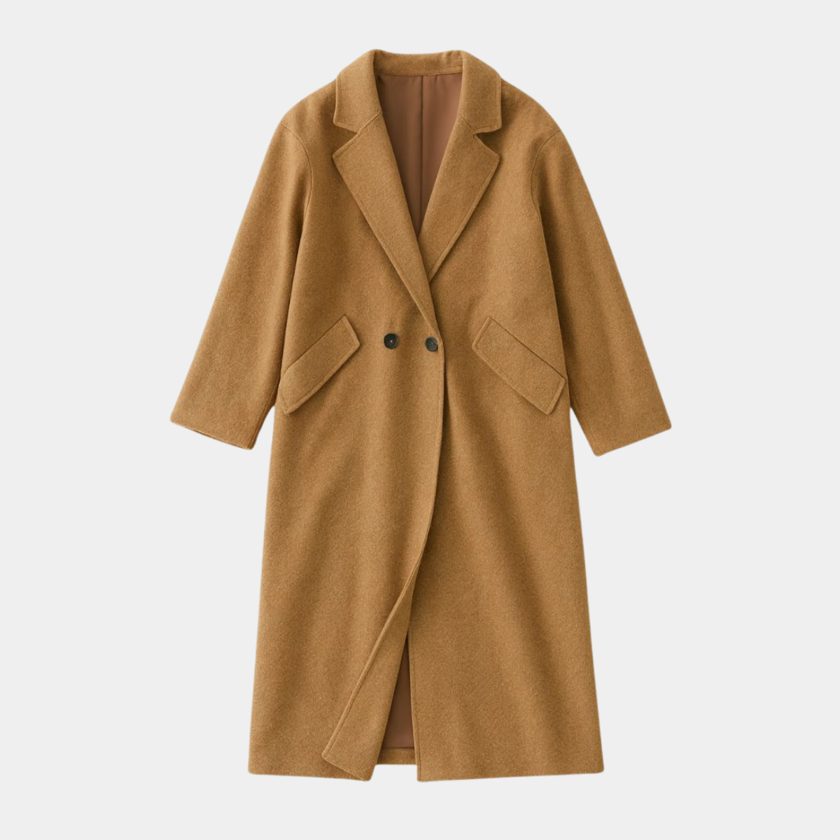 Trendy Oversized Coat – Long Double Breasted Jacket
