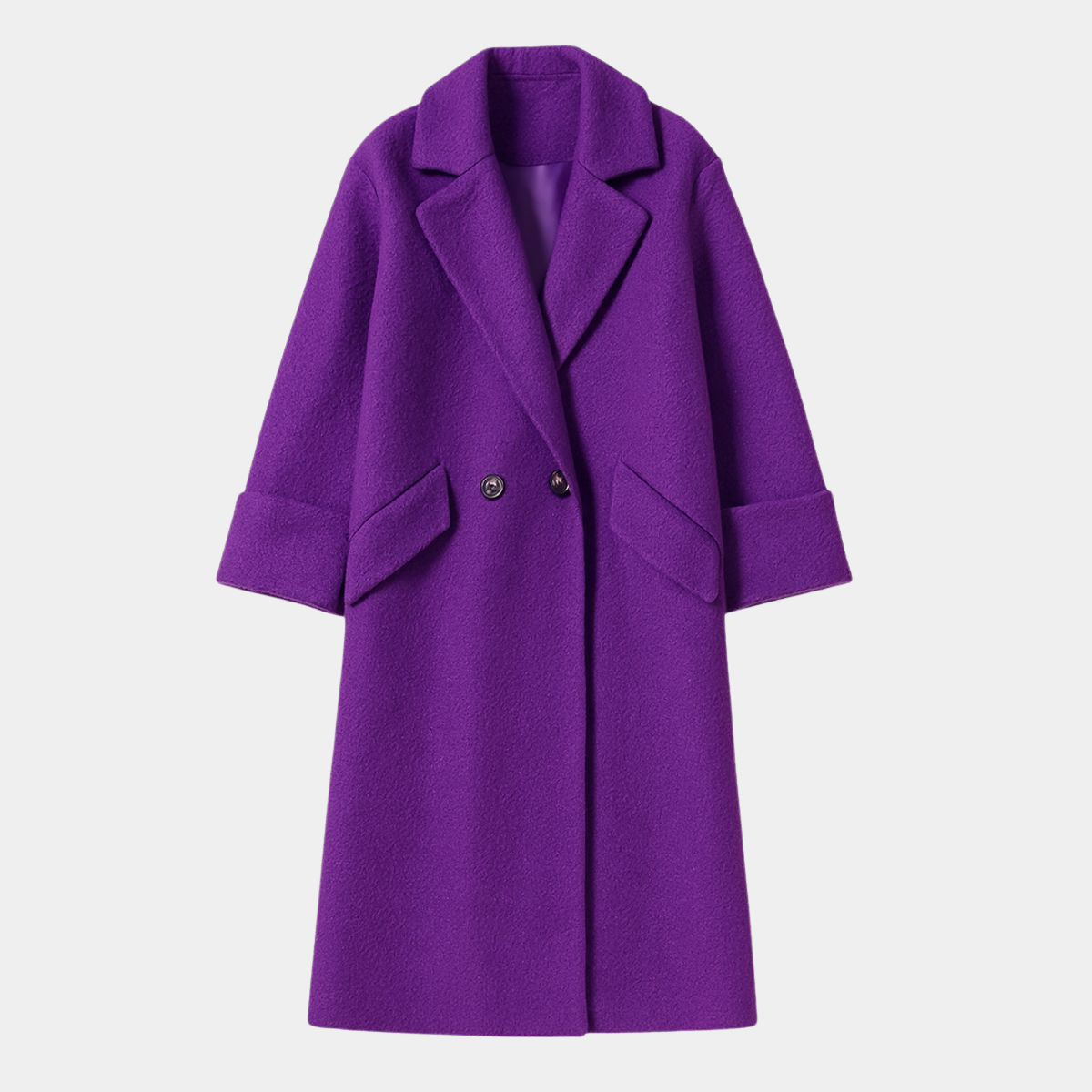 Trendy Oversized Coat – Long Double Breasted Jacket