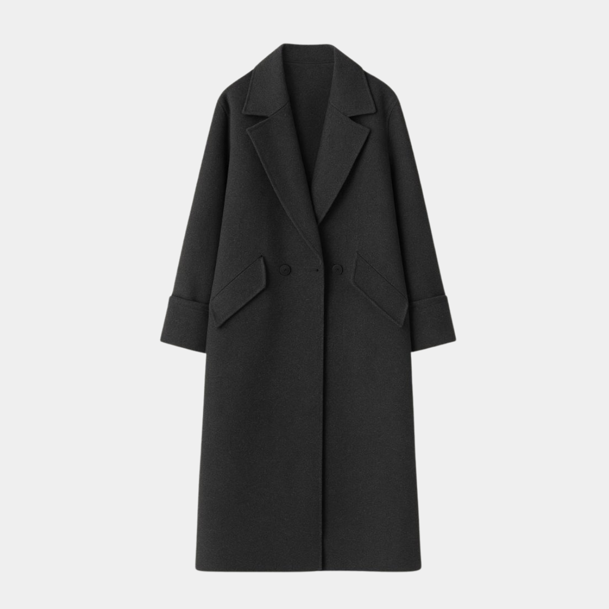Trendy Oversized Coat – Long Double Breasted Jacket