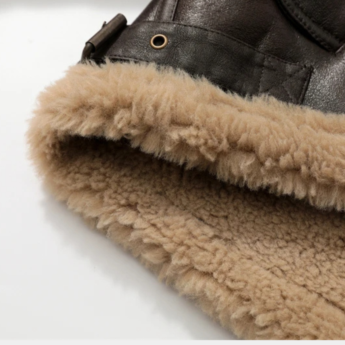 Classic Leather Jacket – Warm Winter Coat