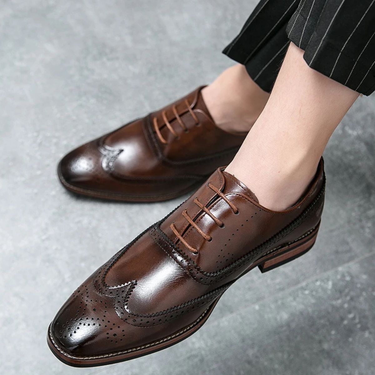 Brown Formal Shoes – Wingtip Leather