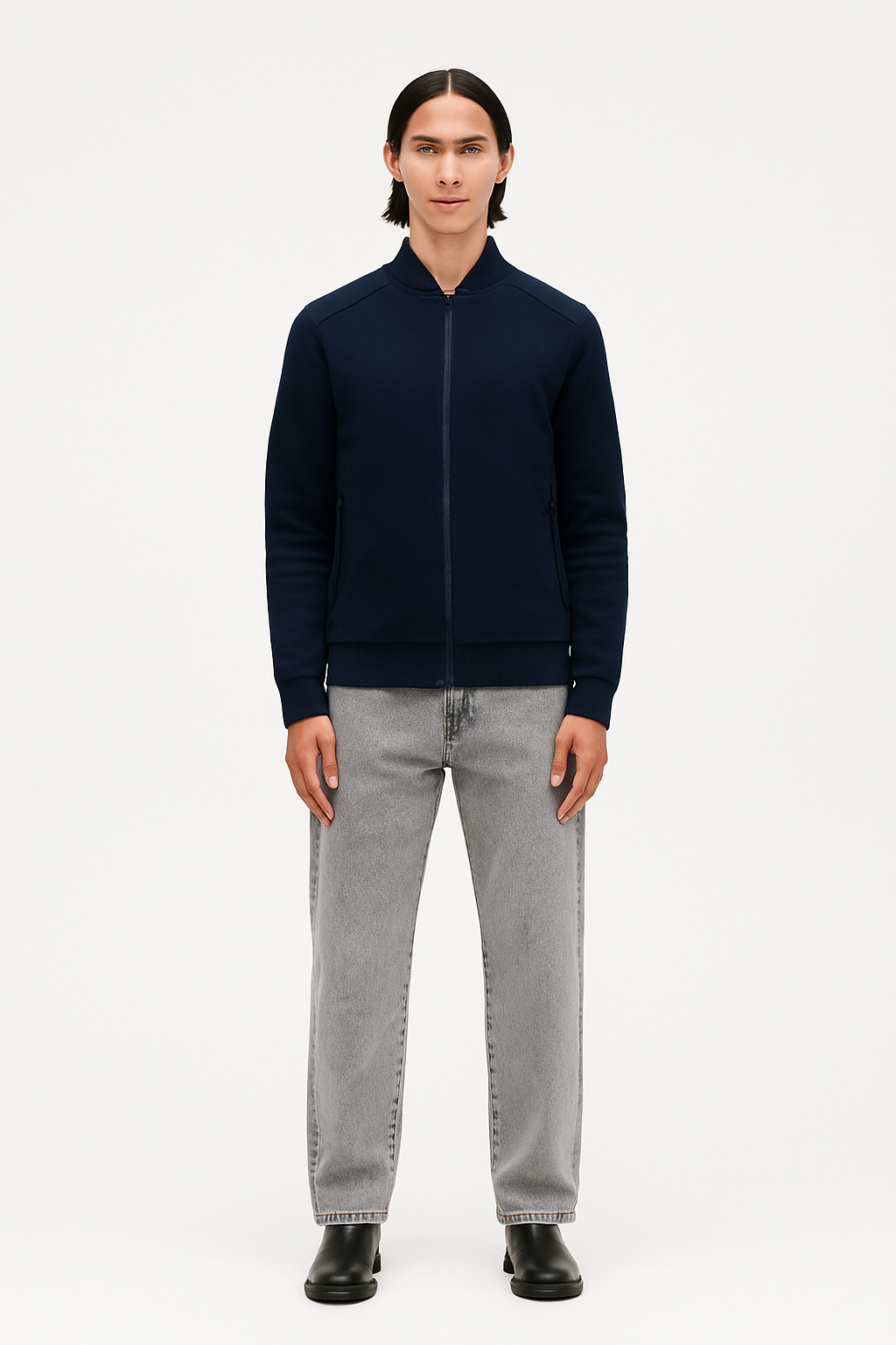Lightweight Fleece Jacket – Casual Zipped Coat