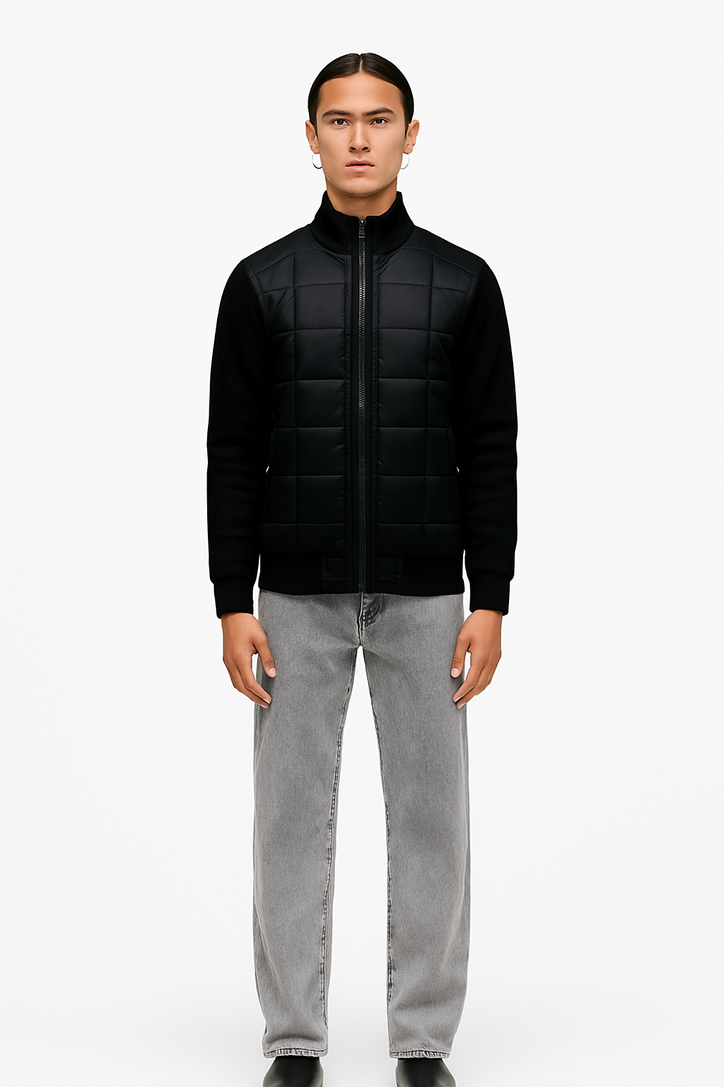 Lightweight Bomber Jacket for men – Casual Zipped Quilted Coat