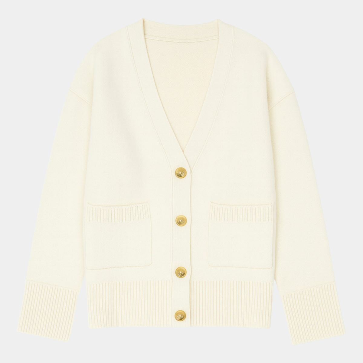 V Neck Button Cardigan – Casual Knitted Jumper