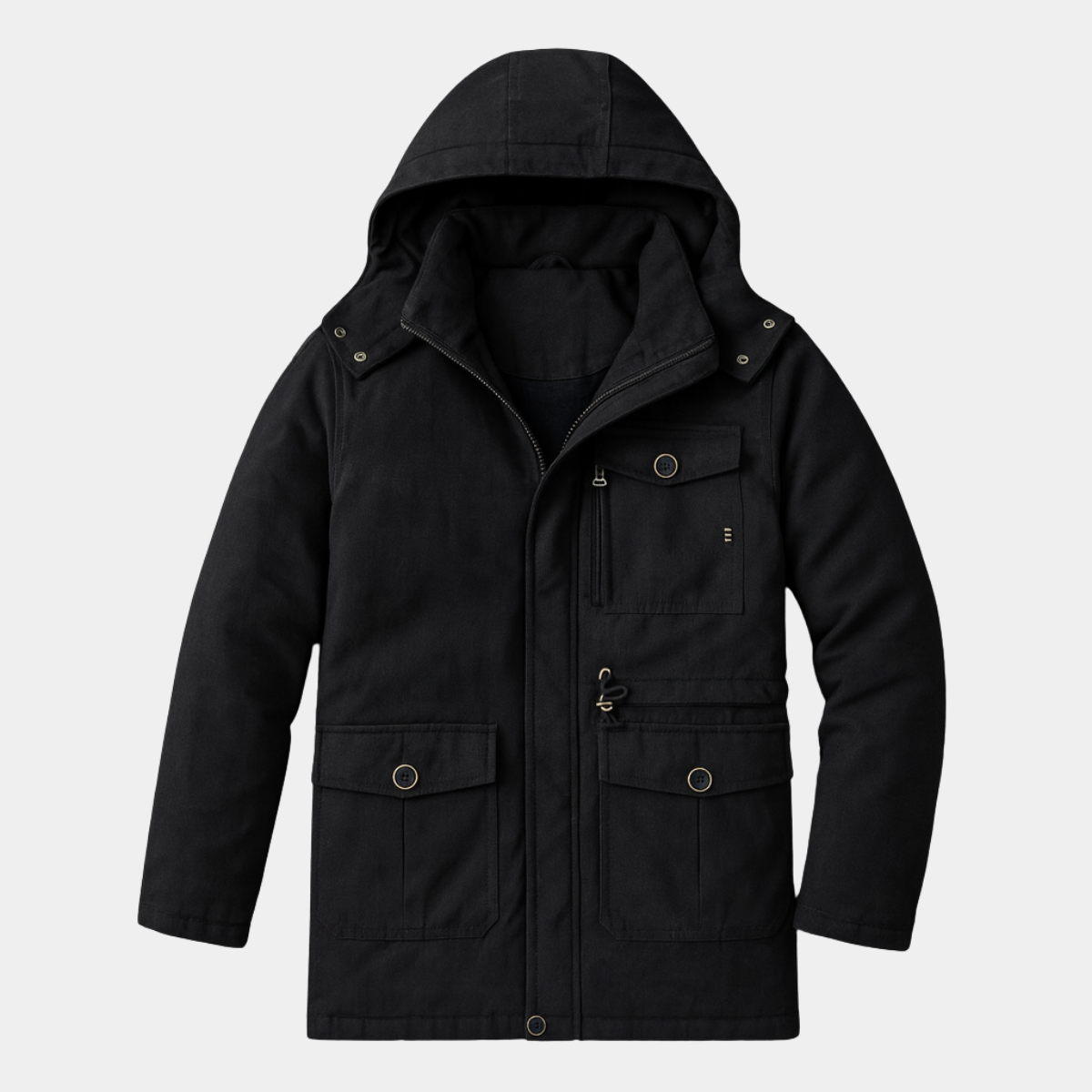 Thermal Parka for Men – Fleece Lined Winter Jacket