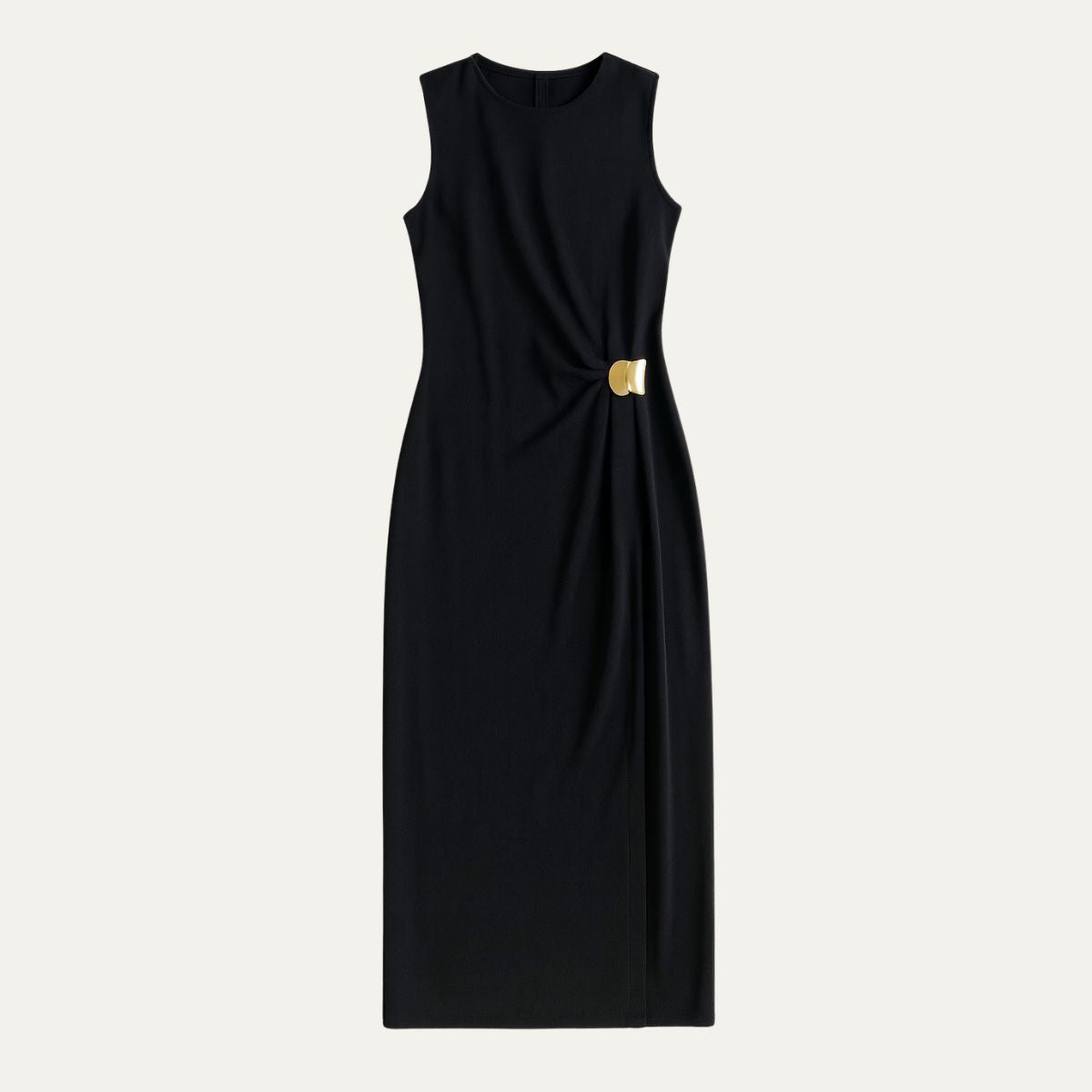 Elegant Black Midi Dress for Women