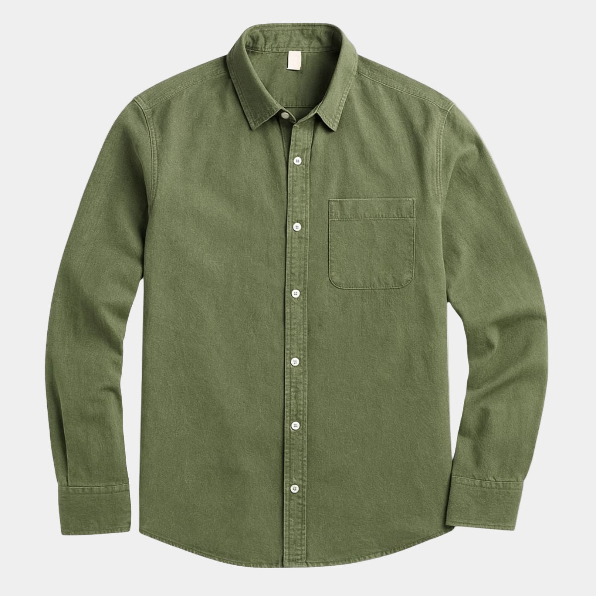 Casual Cotton Shirt – Long Sleeve Button Up