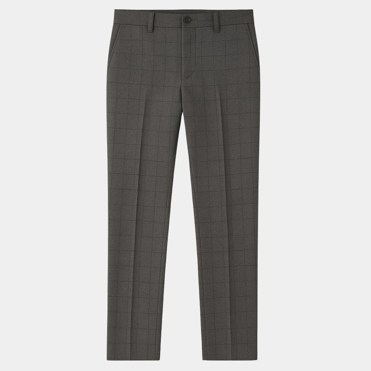 Checkered Formal Trousers – Slim Fit Business Pants