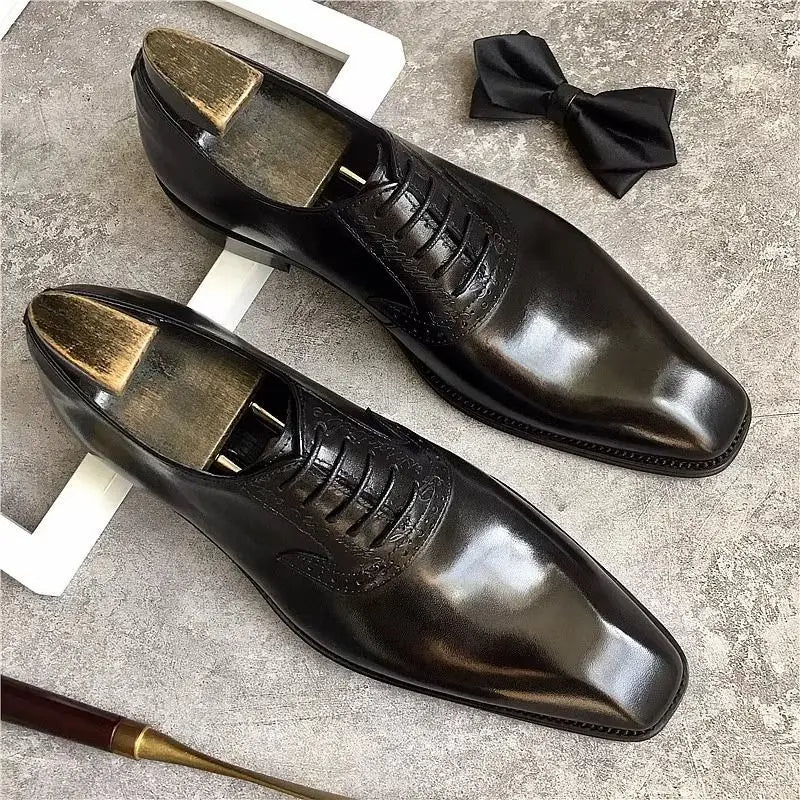 Leather Oxford Shoes – Handmade Lace-Up Shoes