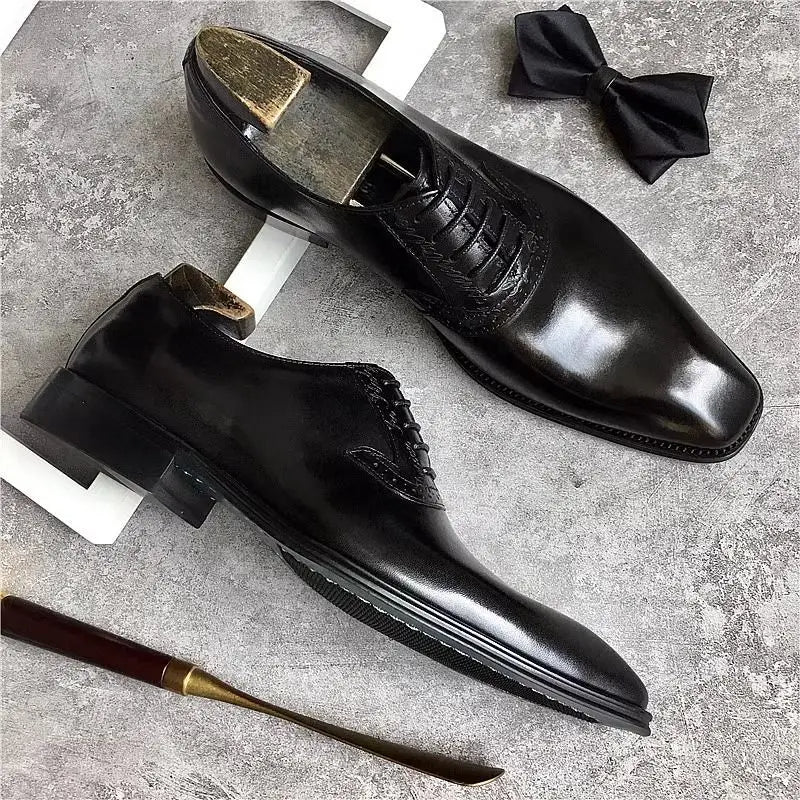 Leather Oxford Shoes – Handmade Lace-Up Shoes