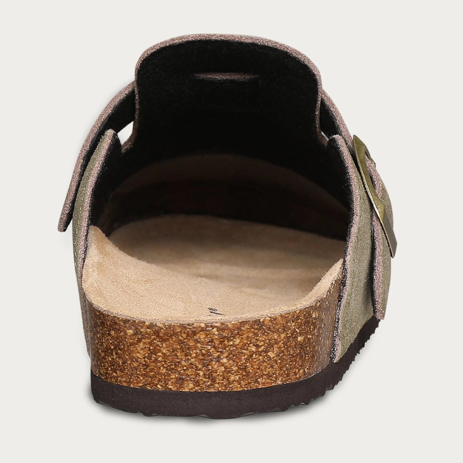 Suede Clog Slippers for Women – Slip-On Mules with Buckle